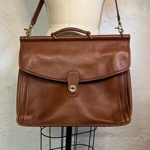 Vintage Coach Beekman Brown Leather Briefcase Satchel Bag